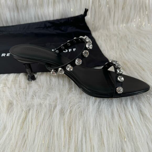 NWT Rebecca Minkoff Juliana Crystal Mule Calf Leather Modern Elegant Size 8 - Picture 5 of 11